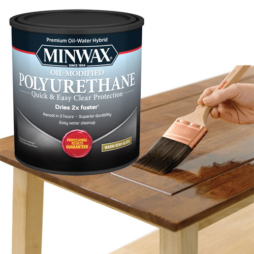 1-Quart Minwax Water Based Oil-Modified Polyurethane (Warm Semi-Gloss, Clear) $9.23 (Reg. $35.62)