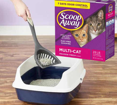 Scoop Away Multi-Cat Meadow Fresh Scented Clumping Clay Cat Litter, 25-lb Box $10.84 (Reg. $15) – FAB Ratings!