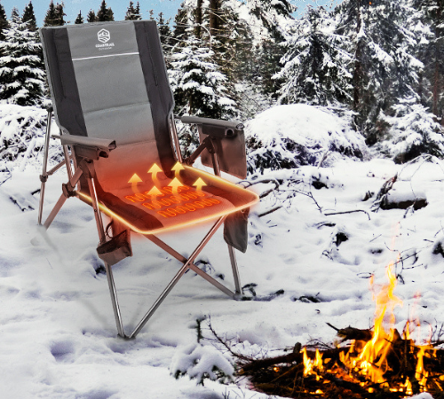 Coastrail Outdoor Heated Camping Recliner Chair $59 (Reg. $100)