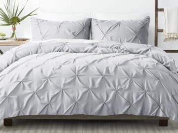 3-Piece Pinch Pleat Duvet Cover Set Just $37 Shipped (Reg. $120)