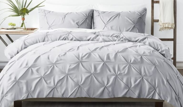 3-Piece Pinch Pleat Duvet Cover Set Just $37 Shipped (Reg. $120)