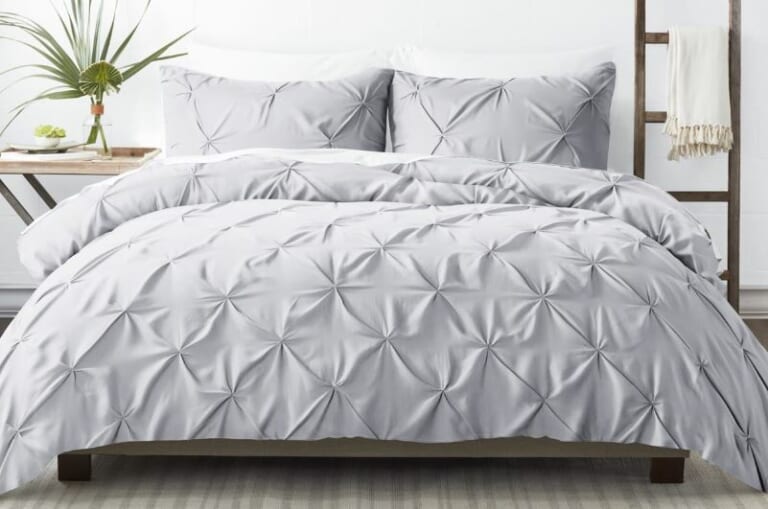 3-Piece Pinch Pleat Duvet Cover Set Just $37 Shipped (Reg. $120)