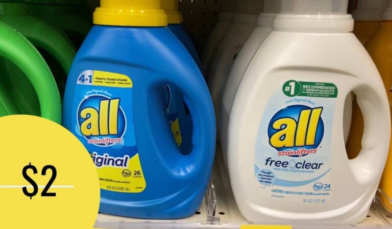 All Detergent As Low As $2 | Ends Saturday Night!