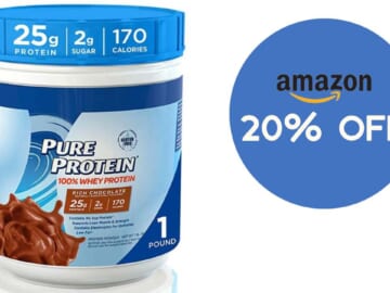 Amazon Coupon | 20% Off Chocolate Pure Protein 1lb