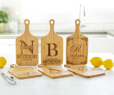 Personalized Bamboo Serving Boards only $19.29 shipped!