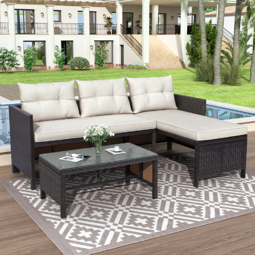 3-Piece Patio Furniture Sectional Set $289.99 Shipped Free (Reg. $800)