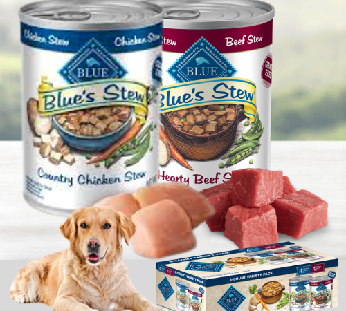 6-Count Blue Buffalo Blue’s Stew Chicken & Beef In Gravy Wet Dog Food Variety Pack as low as $13.29 After Coupon (Reg. $21.79) + Free Shipping  – $2.22/12.5 oz Can