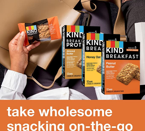 18-Count KIND Breakfast Bars, Variety Pack as low as $10.19 After Coupon (Reg. $17) + Free Shipping  – 57¢/Pouch – Honey Oat, Almond Butter, Peanut Butter