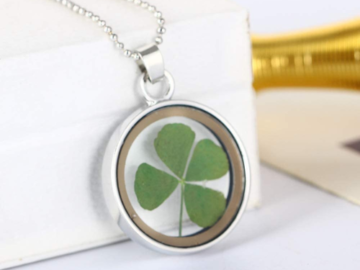 Pressed Four Leaf Clover Necklace $9.48 (Reg. $11)