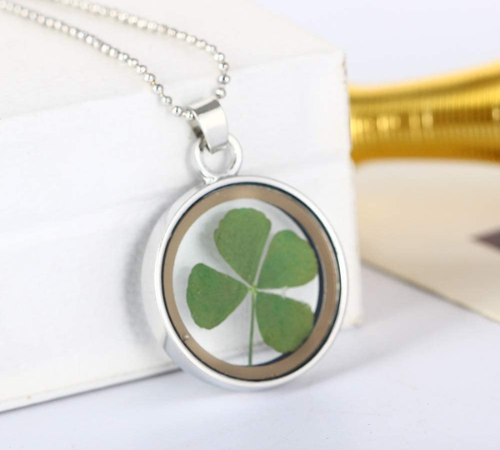 Pressed Four Leaf Clover Necklace $9.48 (Reg. $11)