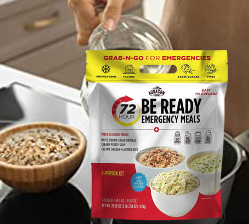 Augason Farms 72-Hour 1-Person Emergency Meal Kit $13.47 (Reg. $28) – 26 Servings, $0.52/Serving, 3  Meal Varieties