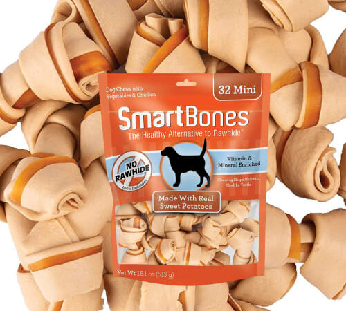 32 Count SmartBones Mini Chews with Real Sweet Potato as low as $10.84 After Coupon (Reg. $14.45) + Free Shipping – $0.34 /Chew, Rawhide-Free