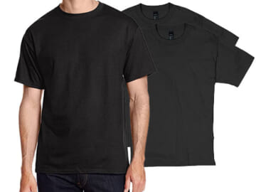 2-Pack Hanes Mens Beefy Classic Crewneck Black Cotton Tees as low as $8.55 Shipped Free (Reg. $23) – $4.28 Each, S-3XL