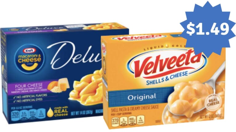 $1.49 Velveeta and Kraft Deluxe Mac & Cheese | Kroger Mega Deal