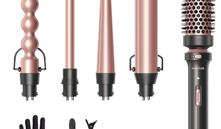 Ceramic Curling Wand 5-in-1 Interchangeable Set for just $26.55 shipped!