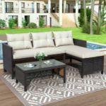 3 Pieces Patio Furniture Sectional Set