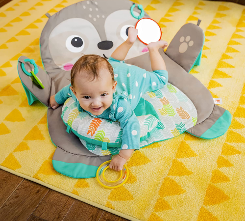 Bright Starts Tummy Time Prop & Play Baby Activity Mat $17.98 (Reg. $29.99) – with Support Pillow & Taggies