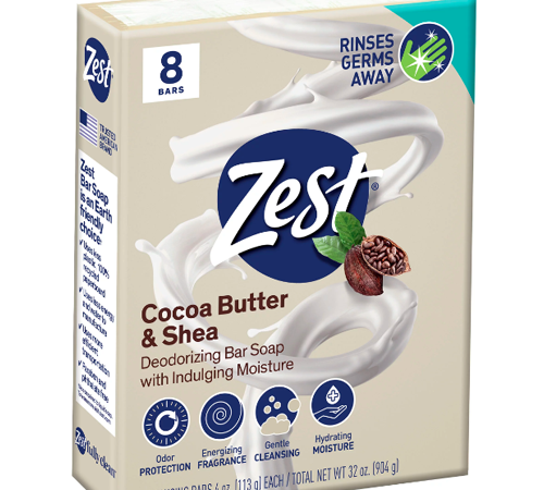 8-Count Zest Cocoa Butter & Shea Deodorizing Bar Soaps $3.28 (Reg. $10.62) – $0.41/4oz Bar