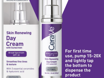 CeraVe Anti Aging with SPF 30 Sunscreen, 1.76 Oz as low as $17.99 After Coupon (Reg. $26) + Free Shipping