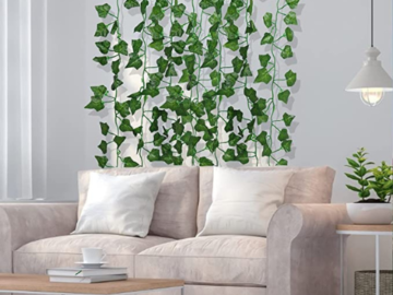 12 Pack 86 FT Artificial Ivy Plants $7.79 After Code (Reg. $14) – 12.1K+ FAB Ratings, 65¢ each