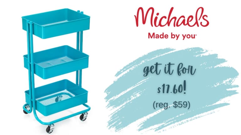 Michaels | 3-Tier Rolling Cart $17.60 (reg. $50)