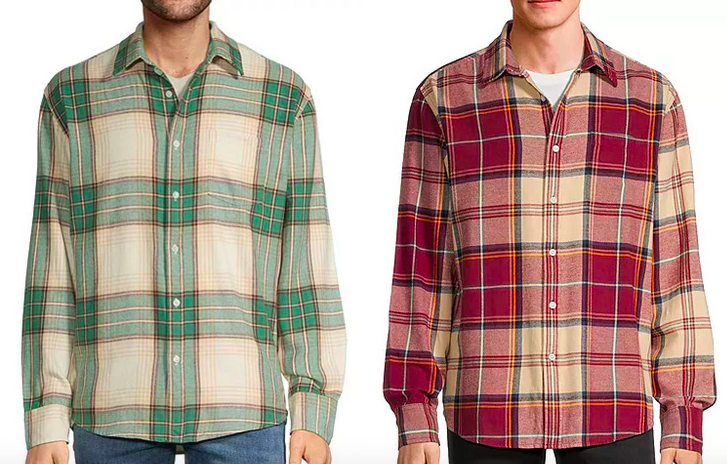 Arizona Men’s Long Sleeve Flannel Shirts just $5.99 at JCPenney!