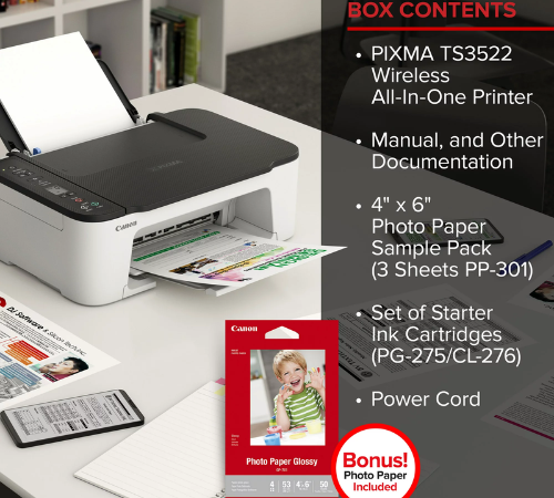 Canon PIXMA All-In-One Wireless InkJet Printer $44 Shipped Free (Reg. $69) – 50-Sheet Glossy Photo Paper Included