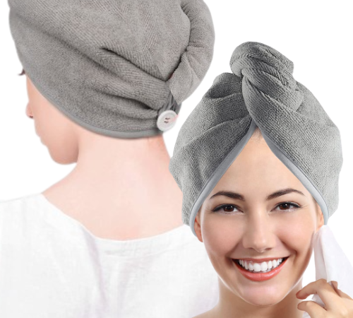 Speeds Up Drying Time and Minimize Hair Damage with 54% OFF 2-Pack Microfiber Hair Towel Wrap!! $9.57 After Coupon, 8X MORE ABSORBENT