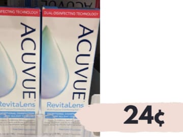 24¢ Acuvue Revitalens Contact Solution (reg. $10.49)