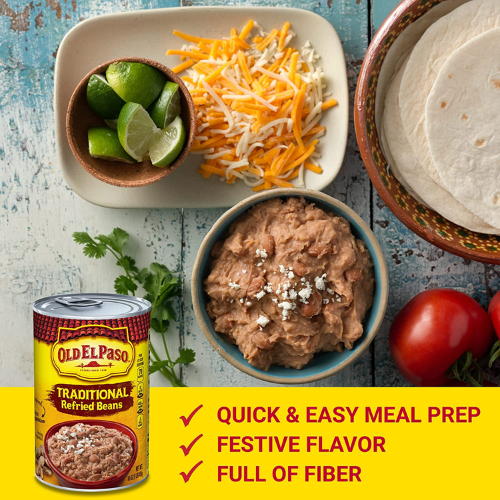 12-Count Old El Paso Traditional Refried Beans as low as $10.84 After Coupon (Reg. $37) + Free Shipping – 90¢/ 16 Oz Can