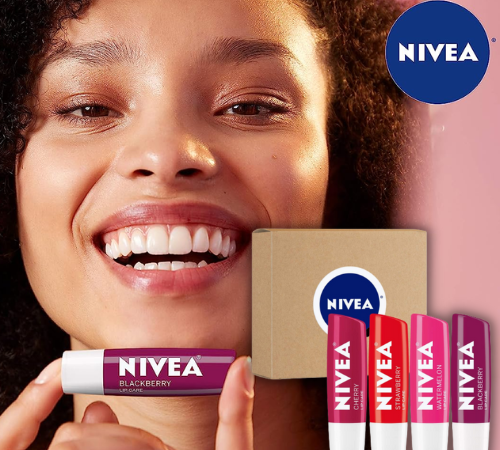 4-Count NIVEA Lip Care Fruit Tinted Lip Balm Variety Pack as low as $5.71 After Coupon (Reg. $19.49) + Free Shipping – $1.43/Tube