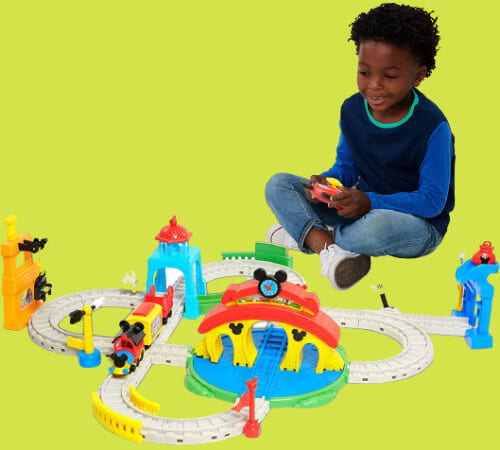 35-Piece Disney Junior Mickey Mouse Around Town Track Set $23.59 (Reg. $53) – Includes Remote Control Toy Train, Accessories, and Sounds, Amazon Exclusive