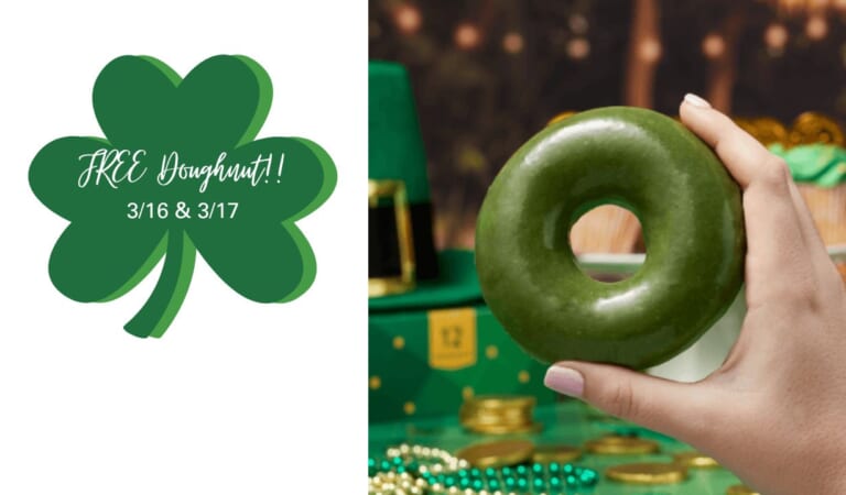 FREE Krispy Kreme Green Doughnuts Start Today!