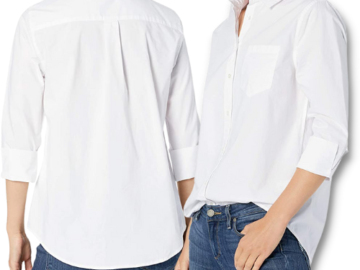 Amazon Essentials Women’s Classic-Fit 3/4 Sleeve Poplin Shirt from $18.62 (Reg. $24.60) – FAB Ratings!