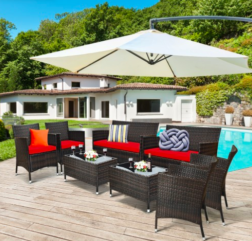 Costway Rattan Patio Furniture Set