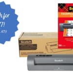 Scotch Thermal Laminator + 100 Pouches $36.77 (reg. $58)