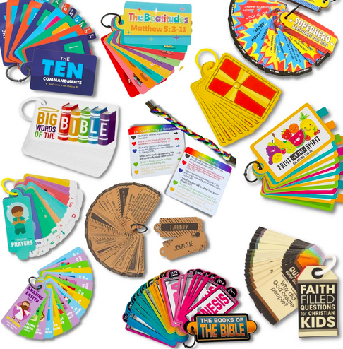 Kids Scripture Bible Flashcards On Rings