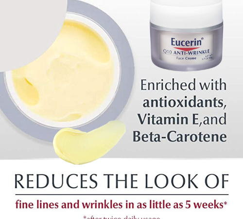 TWO Eucerin Q10 Anti-Wrinkle Face Cream, 1.7 Oz Jar as low as $5.36 EACH After Coupon (Reg. $11) + Free Shipping +  Buy 2, Save 50% on 1