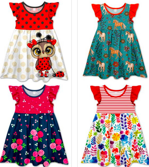 Girl’s Ruffled Dresses only $12.97 + shipping!