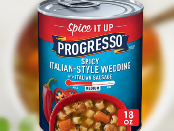 12-Pack Progresso Spicy Italian-Style Wedding Soup $16.03 After Coupon (Reg. $30) – $1.34/18oz Can