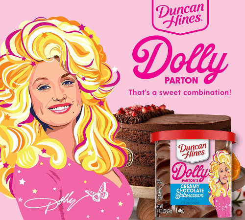 Duncan Hines Dolly Parton’s Favorite Chocolate Buttercream Flavored Cake Frosting, 16 oz. as low as $1.55 Shipped Free (Reg. $14.64)