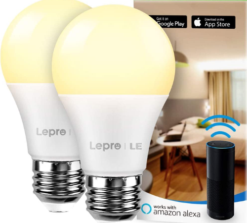 Today Only! 2-Pack Smart LED Light Bulbs $10.99 (Reg. $14.99) – Compatible with Alexa & Google Home, $5.50/bulb!