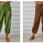 Drawstring Pocket Crop Pants