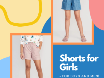 2 Days Only! Shorts for Girls $10 (Reg. $19.99) + for Boys and Men! thru 3/19!