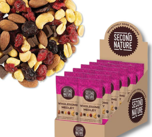 12-Pack 2.25-Oz Second Nature Wholesome Medley Trail Mix as low as $12.55 Shipped Free (Reg. $35.50) – $1.05/pouch!