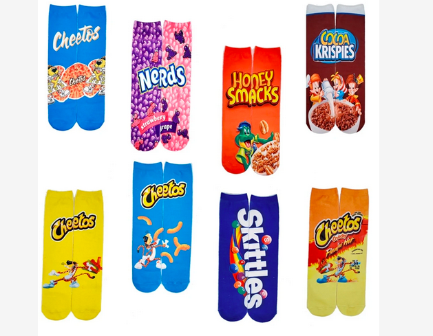 Potato Chips 3D Digital Printing Socks