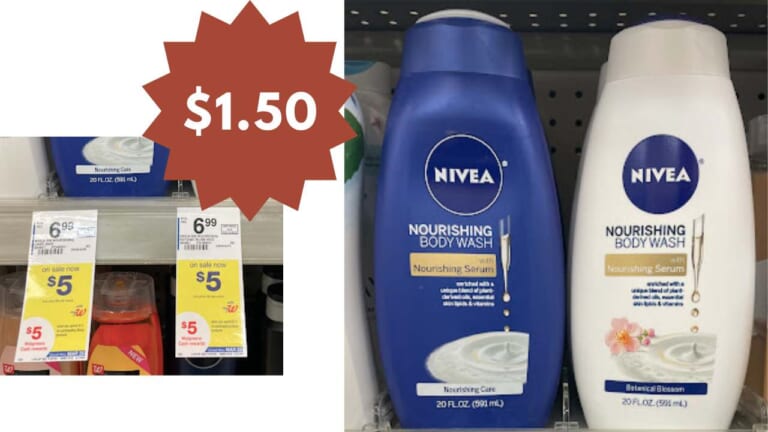 Nivea Body Wash for only $1.50 at Walgreens