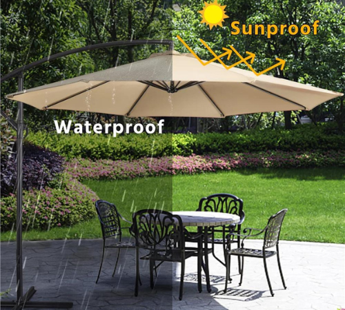 Get comfortable, sun-safe shade with SmileMart 10 Foot Patio Umbrella, Tan for just $45.50 Shipped Free (Reg. $119.99)