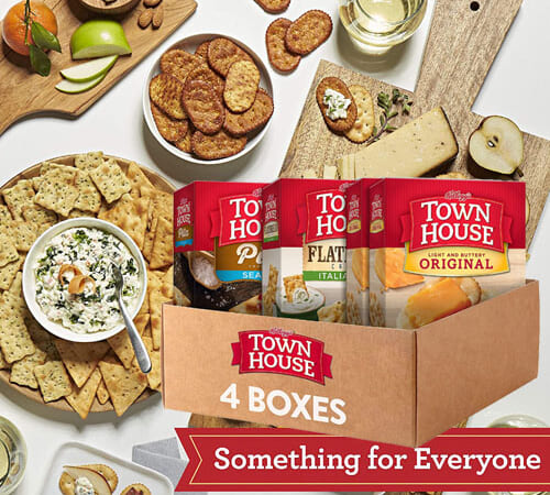 4-Boxes Kellogg’s Town House Crackers, Variety Pack as low as $10.39 After Coupon (Reg. $16) – $2.60/Box + Free Shipping