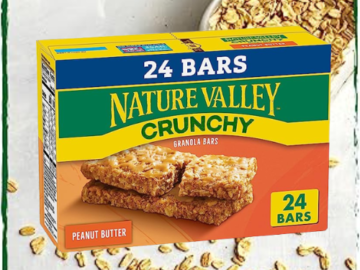 FOUR 24-Count Nature Valley Crunchy Granola Bar, Peanut Butter as low as $3.89 EACH After Coupon (Reg. $6) + Free Shipping – 16¢/Bar